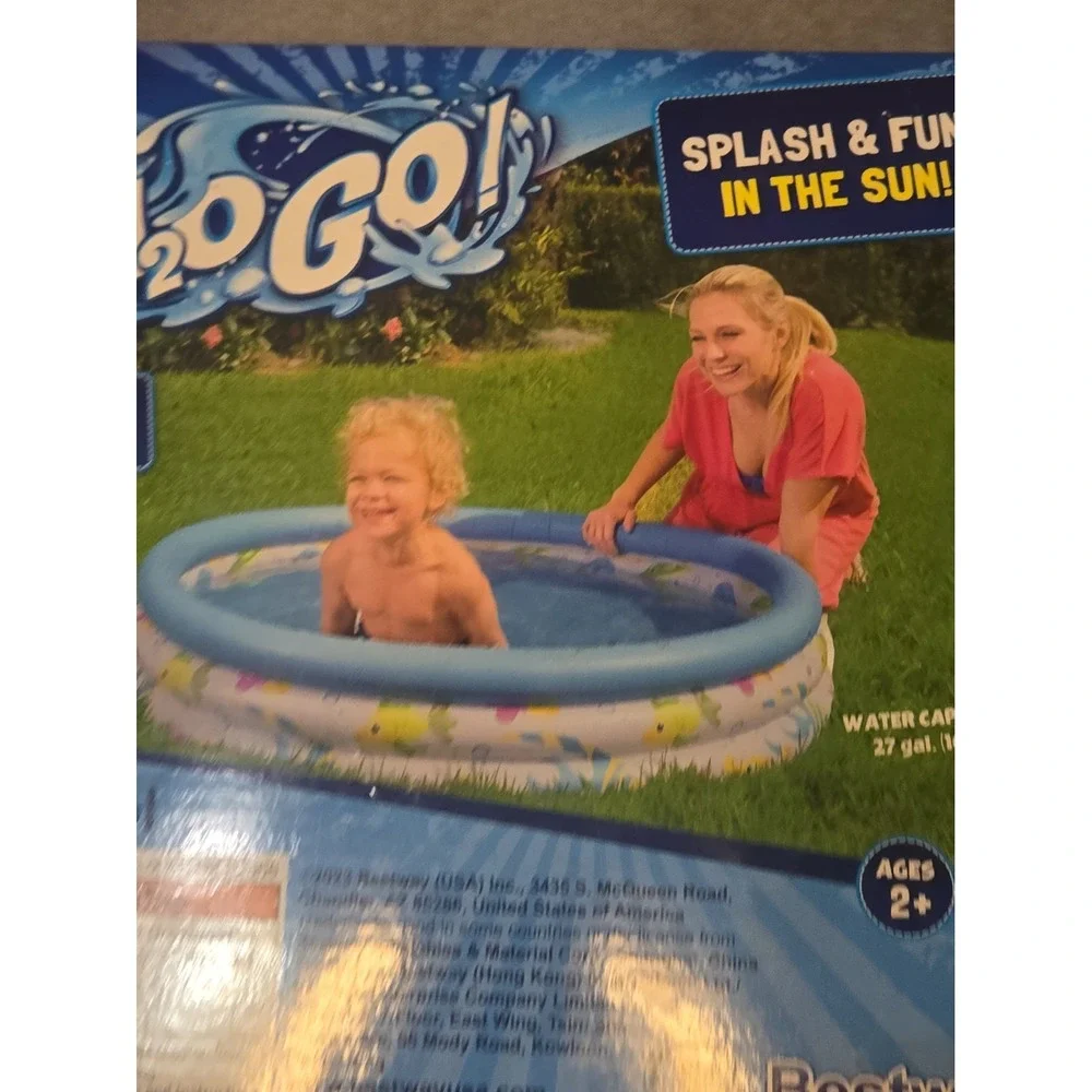 Bestway H2OGO Coral Kids Inflatable Pool 40in Round Splash Play Ages 2+ NEW